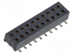 Connector: pin strips | socket | female | PIN: 20 | vertical | SMT | 2x10