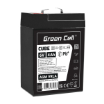 Green Cell CUBE AGM IP54 6V 4Ah VRLA Battery Gel deep cycle toys for kids alarm systems for toy vehicles toy car