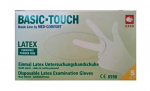 Lateksa cimdi Basic-Touch, S izmērs, balti, bez pūdera, 100gab.
