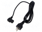 Cable | 3x1mm2 | CEE 7/7 (E/F) plug,IEC C13 female angled right
