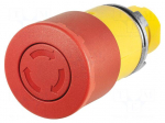 Switch: emergency stop | 22mm | Stabl.pos: 2 | red | none | IP65 | 46