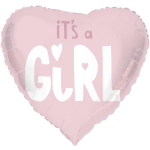 Folat Foil Balloon Heart shaped "It's a Girl" 45cm