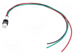 Indicator: LED | prominent | red/green | 230VAC | &Oslash;10mm | cables | 300mm