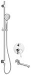 Concealed shower set with bath spout