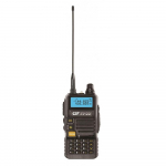 CRT FP00 dual band 144-146 and 430-440 MHz portable VHF/UHF radio station, black, VOX, 128 channels, Scan, Programmable, Flashlight, FM radio 76-108 MHz, TOT, Repeater