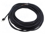 Cable with plug | -20&divide;55&deg;C | 15m | black