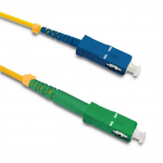 Qoltec Patchcord fiber optic SC/APC - SC/UPC | Singlemode | 9/125 | G652D | Simplex | 1m