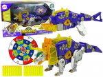 M&auml;nguala | PC | Konsoolid | Tarvikud // M&auml;nguasjad ja m&auml;ngud lastele // Dinobots 2w1 Dinozaur Pistolet na Strzałki Fioletowy Triceratops Tarcza