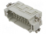 Connector: HDC | contact insert | male | CQE | PIN: 32 | 16A | 600V | 32+PE
