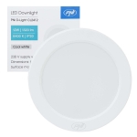 LED ceiling light PNI D-Light CL2412 12W, round 16.7 cm, 6400K, 230V power supply, 1320 lm, cool white