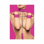 Velcro Collar With Separate Cuffs - Pink (OU140PNK)