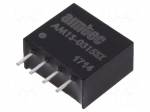 Converter: DC/DC | 1W | Uin: 2.97&divide;3.63V | 15VDC | Iout: 67mA | SIP4 | 1.8g