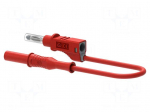 Test lead | 20A | banana plug 4mm,both sides | Len: 1m | red