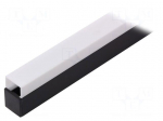 Profiles for LED modules | white | surface | black | L: 1m | aluminium