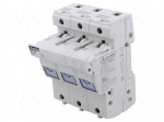 Fuse base | 14x51mm | for DIN rail mounting | 50A | 690VAC | Poles: 3