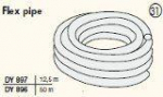 Flexible flue pipe D80, 50m, DY896, PPS
