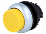 Switch: push-button | Stabl.pos: 1 | 22mm | yellow | Illumin: none | IP67