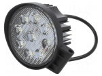 Working lamp | 27W | 1400lm | IP67 | Light source: 9x LED | 10&divide;30VDC