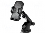 Car holder | black | for windscreen | Enclos.mat: ABS,silicone