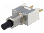 Switch: push-button | Pos: 2 | SPST | 0.4A/20VAC | 0.4A/20VDC | OFF-(ON)