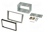 Radio mounting frame | Peugeot | 2 DIN | silver