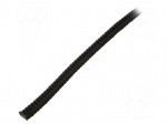 Rope | polypropylene | &Oslash;rope: 6mm | L: 50m | with a core | black