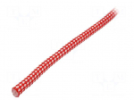 Rope | polypropylene | &Oslash;rope: 10mm | L: 50m | with a core | white-red