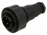 Connector: circular | plug | male | PIN: 4 | 10A | 277V | IP68,IP69K | 6&divide;8mm