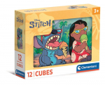 M&auml;nguala | PC | Konsoolid | Tarvikud // Harivad m&auml;nguasjad | Interaktiivsed | Loomingulised | Kunstilised // Puzzle 12 Klock&oacute;w Sześcian&oacute;w DISNEY STITCH Clementoni 41347