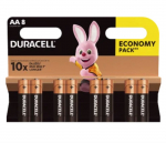 8 x Duracell Duralock Basic C&B LR6 AA alkaline battery (blister)