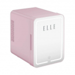 ELLE 4L mini fridge with LED make-up mirror, purple