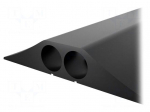 Cable protector | Width: 156mm | L: 9m | PVC | H: 30mm | black | Chambers: 2