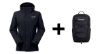 Berghaus Hillwalker IA Shell Jacket, size M, black + Berghaus 24/7 365 U18 Backpack, black