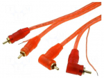 Cable | for amplifier | RCA plug x2,RCA plug x2 angled,control