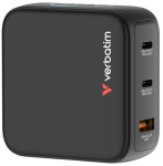 Charger Verbatim Mini GaN Charger 100W 3-Port with Display