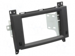 Radio frame | Mercedes | 2 DIN | black/rubber-touch