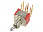 Switch: toggle | Pos: 2 | DPDT | ON-ON | 0.02A/20VAC | 0.02A/20VDC | 100
