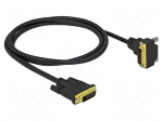 Cable | DVI-D (24+1) plug,DVI-D (24+1) plug 90&deg; up/down | Len: 1m