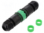 Connector: AC supply | snap-on | IP68 | Body: black