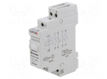 Relay: installation | bistable,impulse | NC + NO | Ucoil: 12VAC | 16A