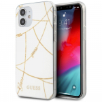 Guess GUHCP12SPCUCHWH Gold Chain Collection Hardcase for iPhone 12 mini 5,4" / white