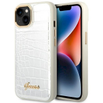 Guess GUHCP14SHGCRHS Croco Collection Hardcase for iPhone 14 / 15 / 13 6.1" / silver