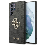 Guess GUHCS22L4GMGGR S908 S22 Ultra Hardcase 4G Big Metal Logo / grey