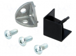 Angle bracket | for profiles | Width of the groove: 5mm | aluminium