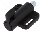 Spring latch | for profiles | W: 38mm | Mat: zinc alloy | F1: 21N | &Oslash;: 8mm