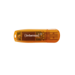 Intenso Rainbow Line 64GB USB 2.0 Flash Drive, Orange, Up to 32 MB/s