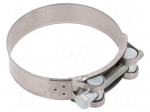 T-bolt clamp | W: 24mm | Clamping: 92&divide;97mm | chrome steel AISI 430