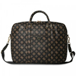 GUESS 4G Peony 16" soma ar priek&scaron;ējo rāvējslēdzēja kabatu | melns