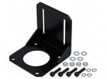 Bracket | black | Pcs: 1 | bracket,mounting screws | Holder mat: steel