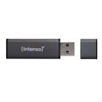 Intenso Alu Line 4GB USB 2.0 Flash Drive, Black, Up to 28 MB/s